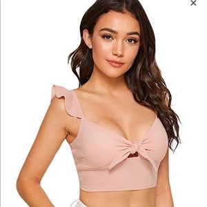 SHEIN Ruffle Crop Top